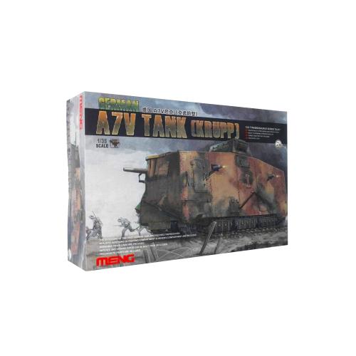 3G模型Meng拼裝坦克TS-017 A7V坦克克虜伯型移動堡壘1/35|坦克/戰車