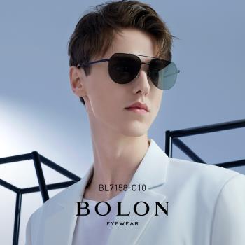 BOLON暴龍眼鏡新品太陽鏡飛行員框雙梁金屬偏光墨鏡男BL7158
