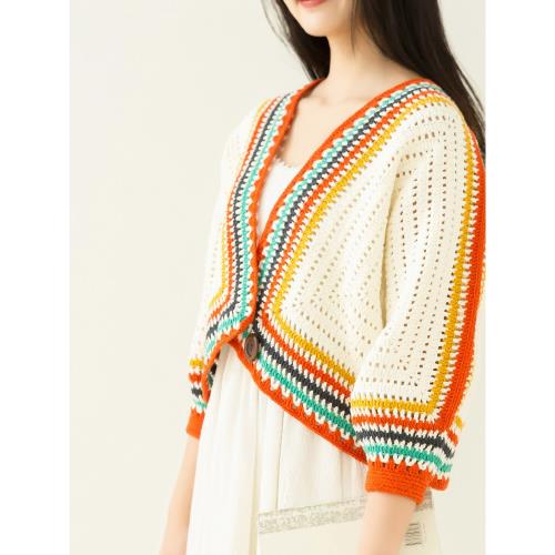 蘇蘇姐家時尚彩條開衫手工編織中粗毛線diy鉤針棒針衣服毛線團