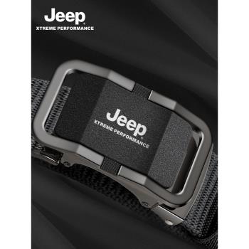 Jeep吉普戰術年輕人休閑帆布皮帶