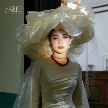 錦鈺法式復古樣片婚紗攝影大禮帽