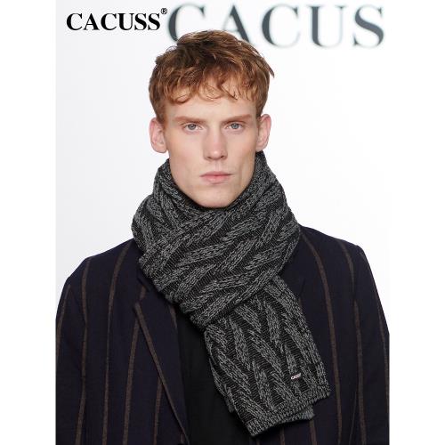 CACUSS圍巾男款冬季毛線針織男士圍脖加厚保暖男生生日禮物禮盒裝