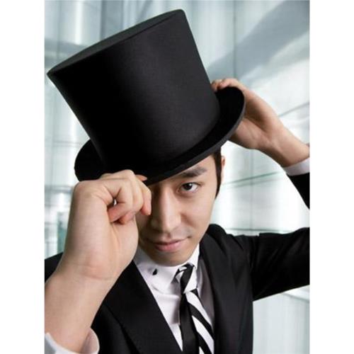 新款高品質魔術帽英倫紳士禮帽萬圣節拍照舞臺道具硬質版高筒帽子