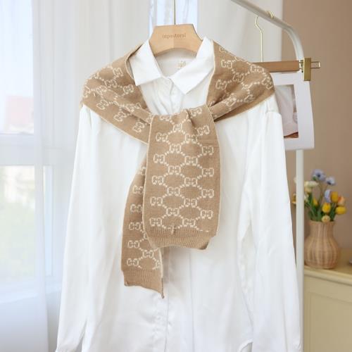 夏季針織毛線系帶披肩襯衫T恤外搭春秋空調房護頸假領子圍巾休閑