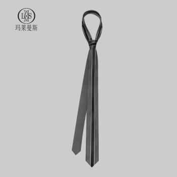 中線窄版休閑年輕小眾設計感領帶