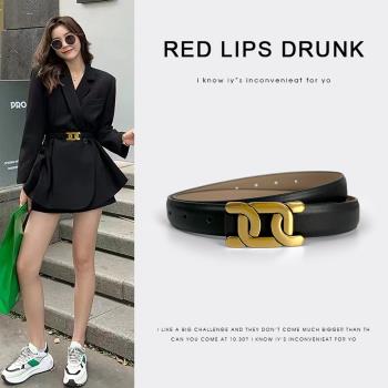 高階感女新款ins風時尚真皮皮帶