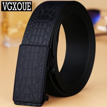 VGXOUE男休閑無牙自動扣青年皮帶
