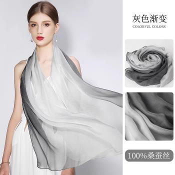 上海故事真絲圍巾女2025新款100%桑蠶絲絲巾紗巾薄款披肩媽媽禮物