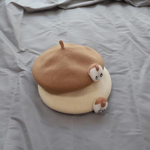 貝雷帽甜美可愛女卡通秋冬韓版百搭日系畫家帽子ins加厚品質款