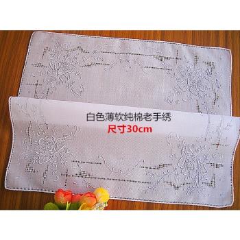 汕頭純棉刺繡芙蓉花手帕