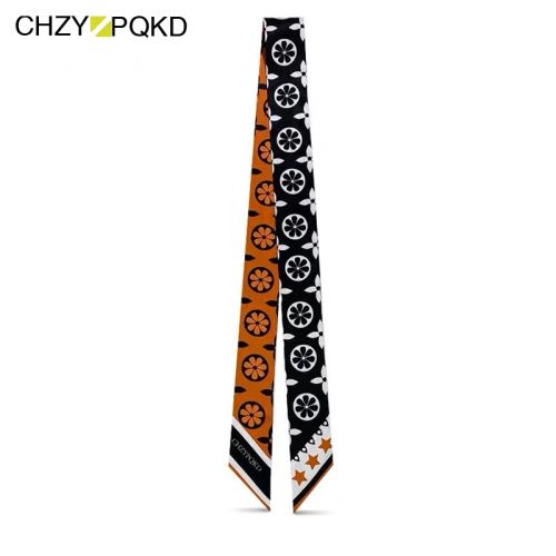 原創扎頭包包細窄領帶女夏季絲巾