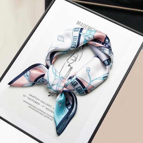 達芬奇密碼100%桑蠶絲絲巾女夏季薄款2025新款真絲小方巾媽媽禮盒