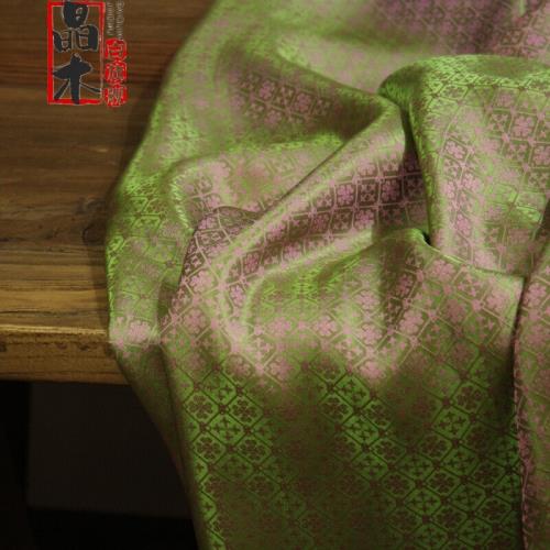 中國風布料絲桑波緞色織提花布料中國風傳統幾何圖裙袍襯衫旗袍面