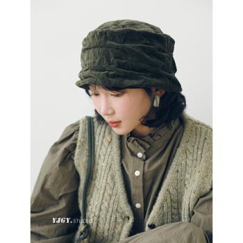 印計谷羽絲絨女秋冬保暖包頭盆帽