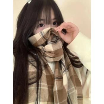 高中生女加厚秋冬季保暖百搭圍巾