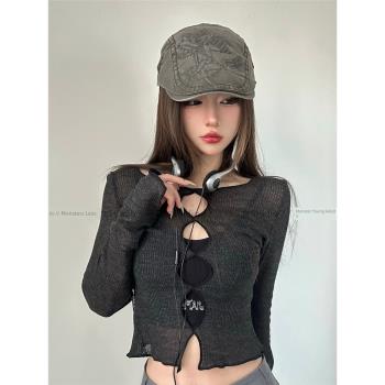 美式復古辣妹水洗灰花蜻蜓刺繡畫家帽子時尚街頭通勤男女報童帽