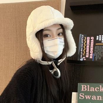 可愛女秋冬加厚護耳保暖帽毛絨