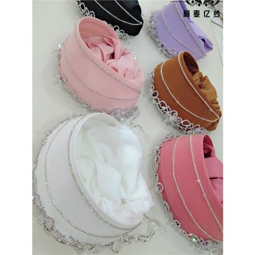 頭巾新款莉麥億紗蓋頭女回星淘紗帽檐方便紗巾云南旅游防曬套頭套