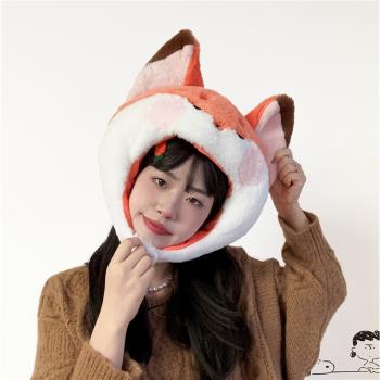 可愛卡通動物ins頭套遊樂園毛絨