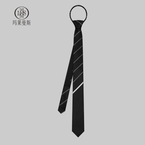 黑色領帶男免打結易拉得休閑襯衫裝飾女學院風韓版花紋懶人拉鏈式