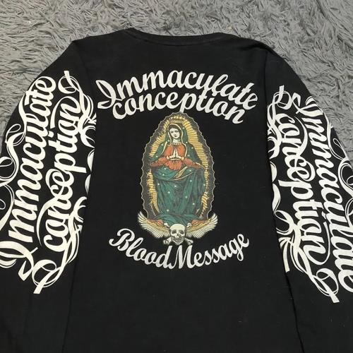 CHICANO西海岸老墨風格tattoo紋身師穿搭嘻哈花體英文長袖T恤重磅