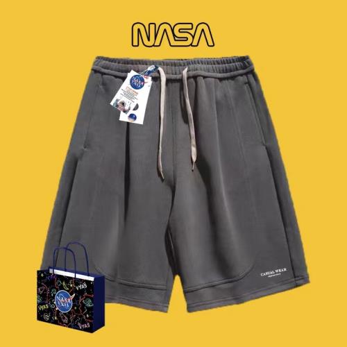 NASA聯名休閑運動短褲男夏季薄款潮牌寬松籃球中褲闊腿配件