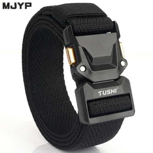 戶外休閑多功能工裝訓練速干自動快脫插扣戰術腰帶男潮流帆布皮帶