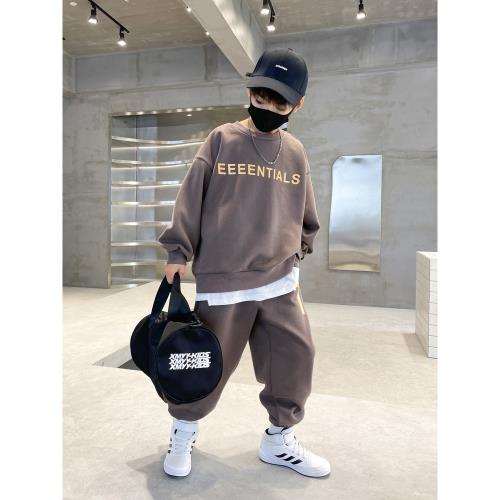 熊貓圓圓2024年秋款衛衣套裝新款潮兒童秋裝中大童春秋衣服兩件套