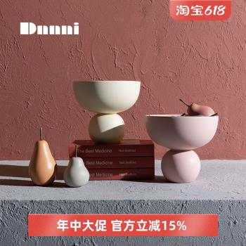 Dnnni莫蘭迪裝飾託盤收納果盤客廳茶幾廚房餐桌樣板間奶油風簡約