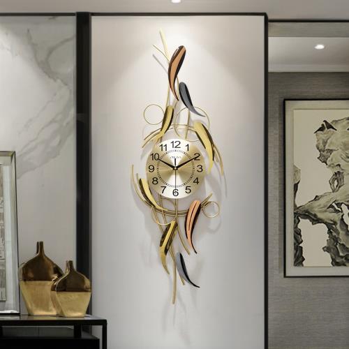 高檔大氣玄關裝飾時鐘掛墻創意時尚餐桌掛鐘簡約現代客廳鐘表家用
