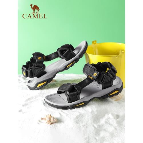 駱駝男鞋涼鞋夏季新款戶外休閑沙灘涼鞋防滑涉水平底涼鞋子