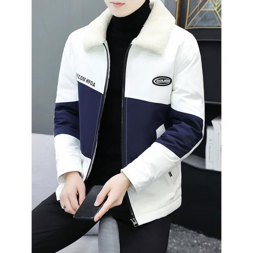 男士冬季棉衣外套2025年工裝羽絨棉服韓版潮流休閑翻領潮牌男棉襖