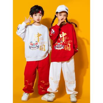 小學生運動會服裝六一兒童啦啦隊演出服中國風拉拉隊開幕式表演服