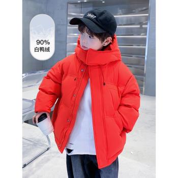 童裝短款加厚男孩冬季外套羽絨服