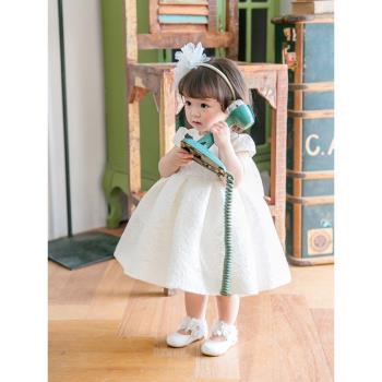 花童禮服寶寶生日周歲公主裙女童婚紗蓬蓬裙鋼琴兒童演出服晚禮服
