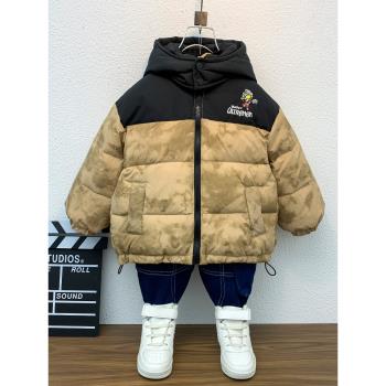 男童短款羽絨服冬裝新款冬季洋氣時髦加厚小兒童麵包服奧特曼衣服