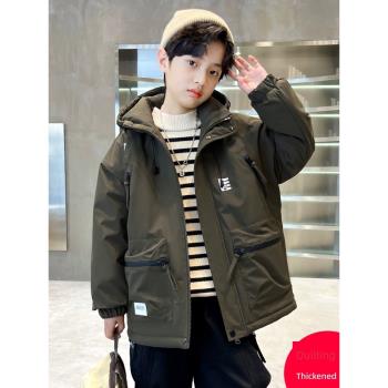 加厚冬季洋氣男孩兒童棉服外套