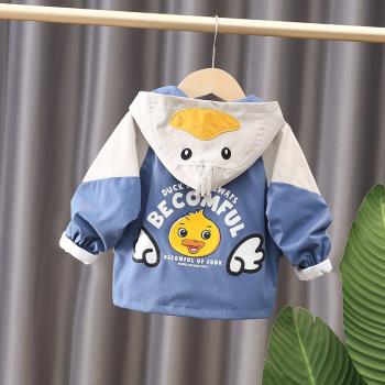 男童外套春秋款洋氣兒童風衣夾克衫1歲女寶寶衣服0-3嬰兒上衣韓版