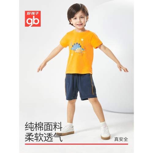 Goodbaby好孩子童裝兒童套裝男童女童短袖T恤褲子2件裝