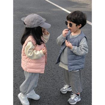冬季坎肩背心內穿圓領輕薄羽絨服