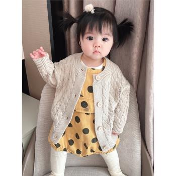 滿月女寶寶春秋冬裝新款連體衣服