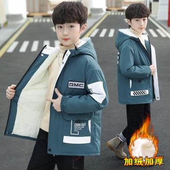 外套中大洋氣風衣男孩加厚秋冬裝