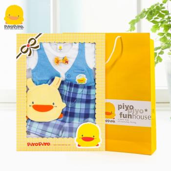 黃色小鴨剛出生嬰兒衣服柔軟禮盒