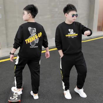 胖男孩寬松大碼運動衛衣褲子童裝