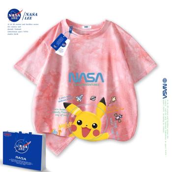 NASA皮卡丘夏日多巴胺半袖t恤