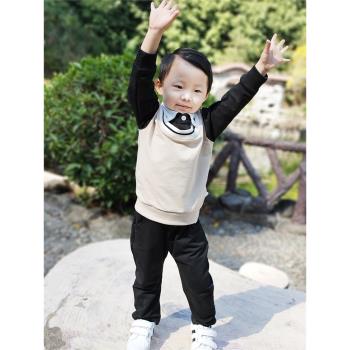男童春裝套裝1-5歲兒童童裝4男寶寶春秋裝3小孩衣服帥氣洋氣小童