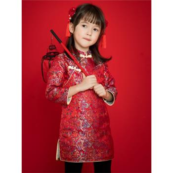 新年裝秋冬季寶寶衣服兒童旗袍
