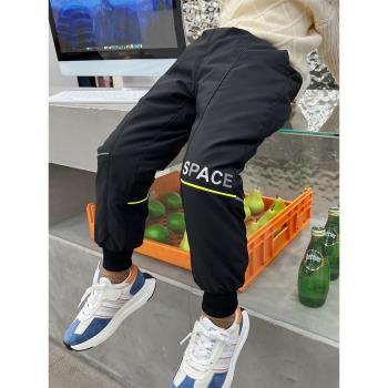 冬季時尚洋氣熒光條兒童羽絨褲