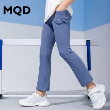 【吸濕速幹】MQD女大童緊身打底褲2024夏新款兒童無痕瑜伽運動褲