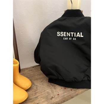 兒童冬季棒球服加厚飛行夾克外套